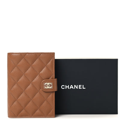 Chanel Caviar Quilted Passport Holder Camel 8 of 8