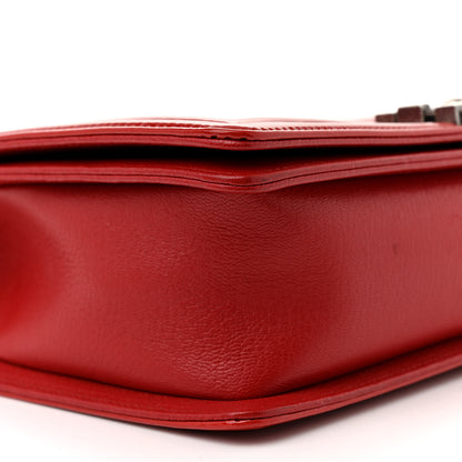 Chanel Goatskin Patent Quilted New Medium Boy Flap Red 9 of 15