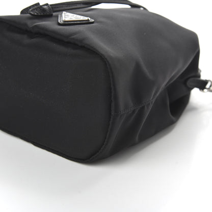 Prada Saffiano Tessuto Nylon Vela Bucket Wristlet Black 7 of 10