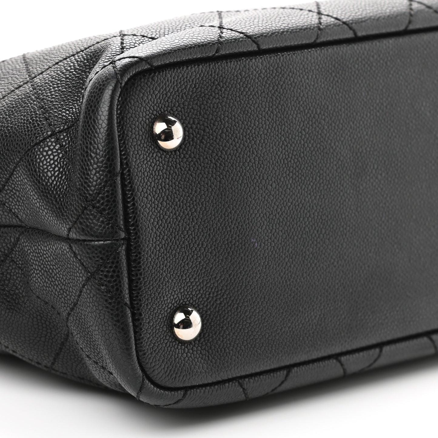 Grained Calfskin Shopping Fever Tote Black