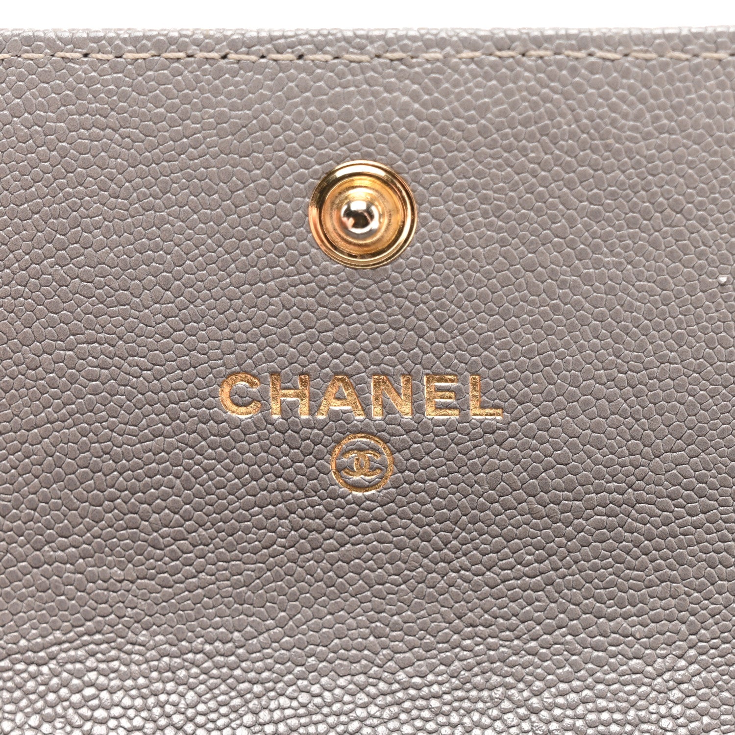 Chanel Caviar Quilted Medium Boy Flap Wallet Grey 6 of 11
