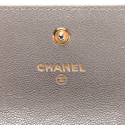 Chanel Caviar Quilted Medium Boy Flap Wallet Grey 6 of 11