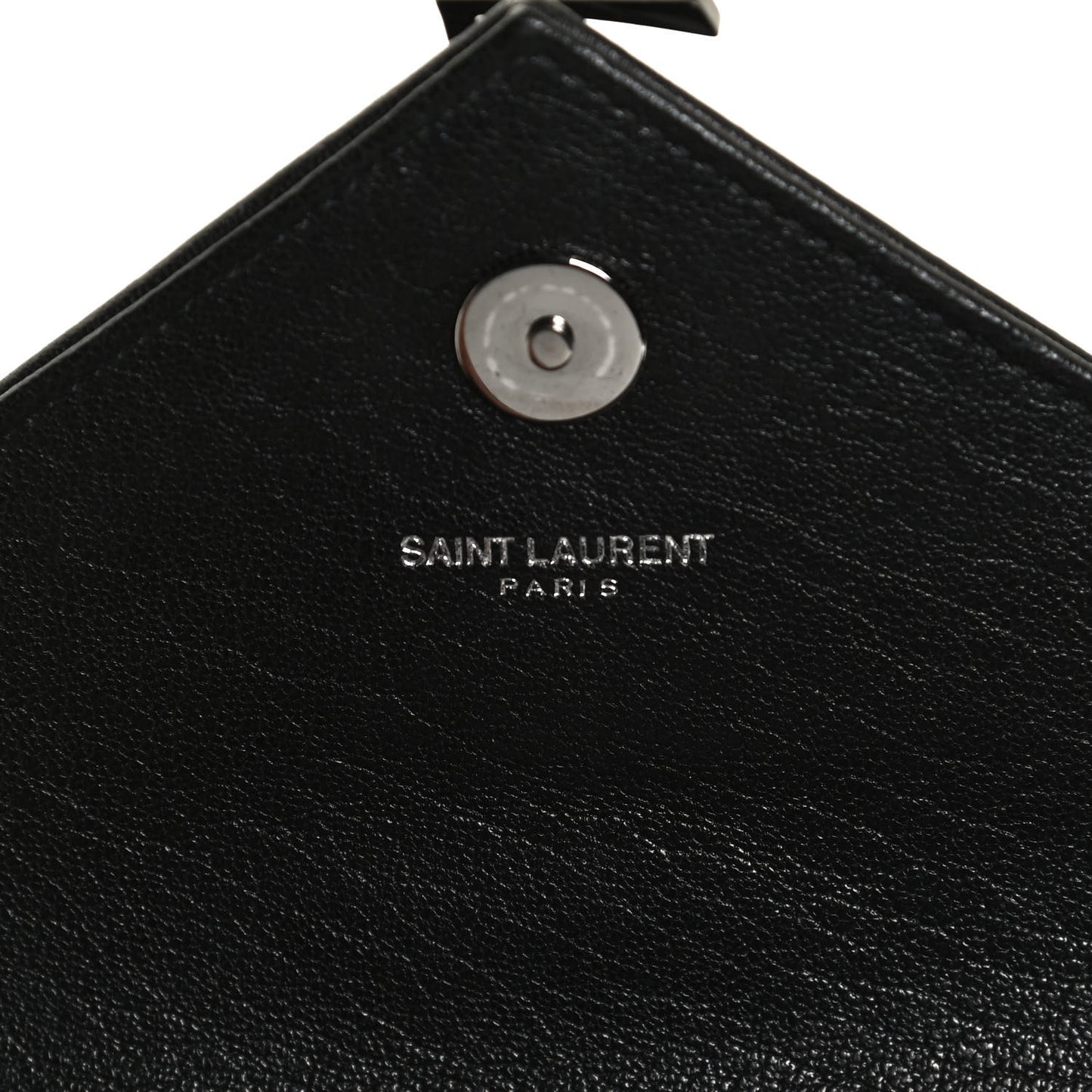 Sheepskin Matelasse Chevron Monogram Classic Baby Chain Bag Black