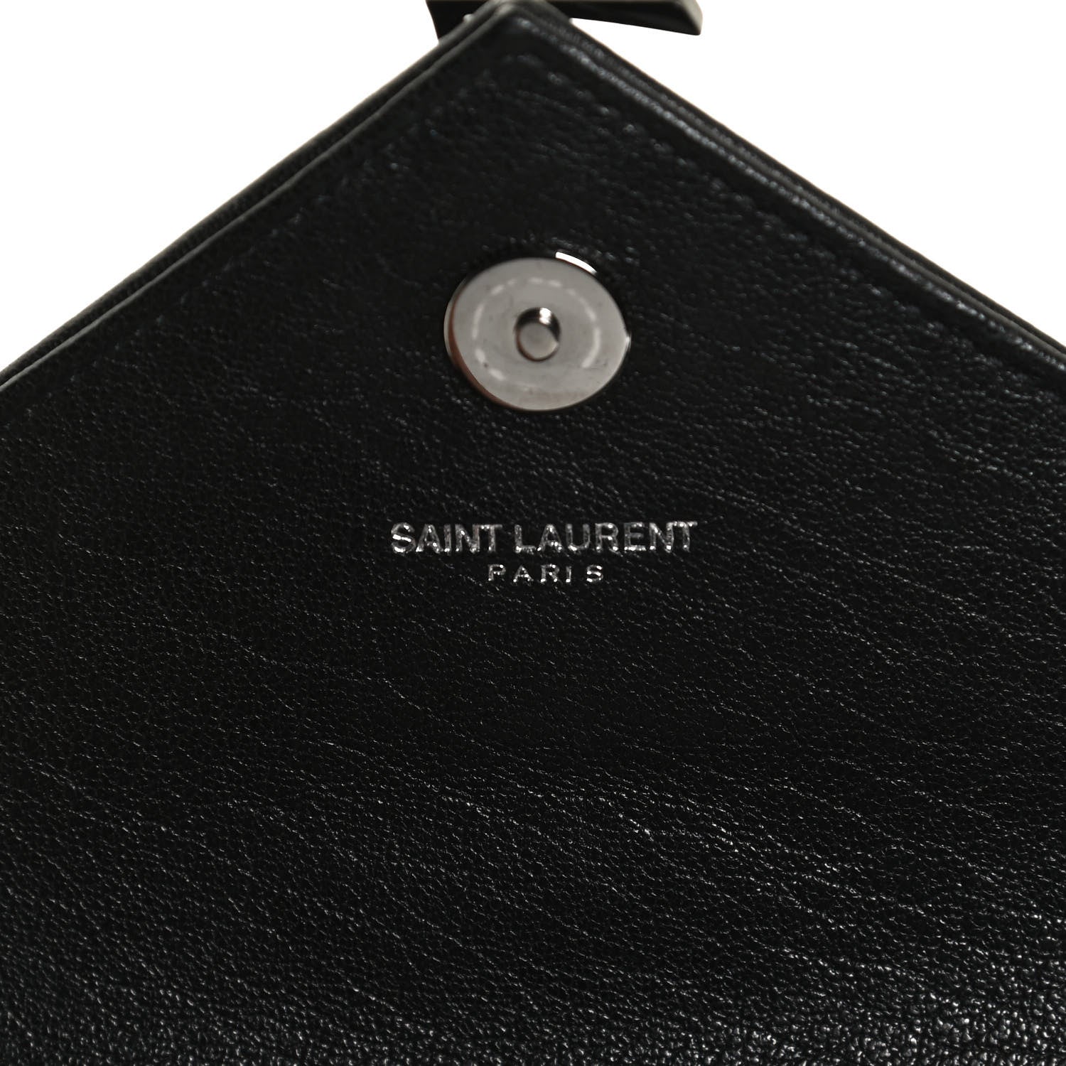 Saint Laurent Sheepskin Matelasse Chevron Monogram Classic Baby Chain Bag Black 7 of 13