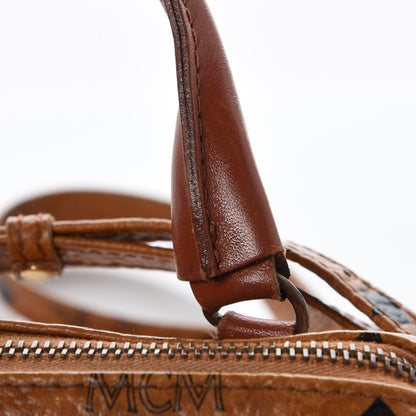 MCM Visetos Mini Boston Bag Cognac 12 of 16