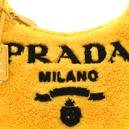 Prada Terry Cloth Mini Re-Edition 2000 Bag Giallo Black 8 of 10