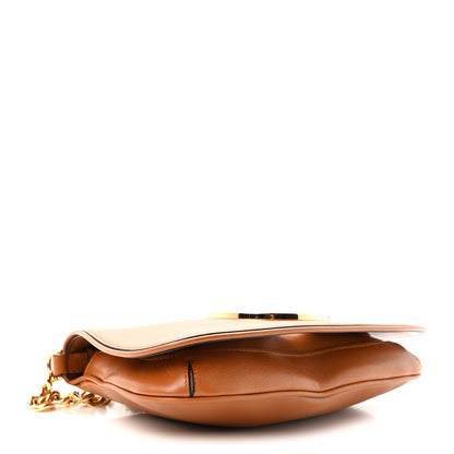 Gucci Roxy Calfskin Blondie Chain Shoulder Flap Bag Blondie Cognac 4 of 10