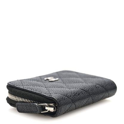 Chanel Caviar Quilted Zip Coin Purse Black 4 of 8