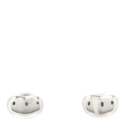 Tiffany Sterling Silver 9mm Elsa Peretti Bean Earrings 1 of 5