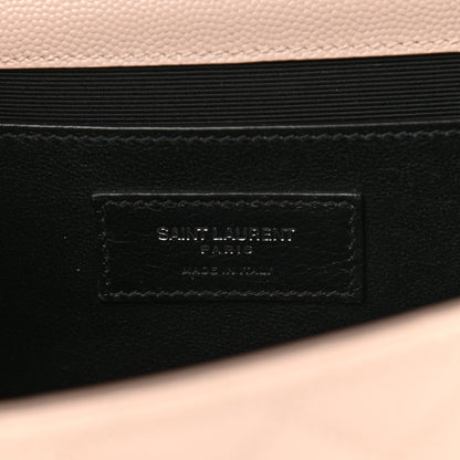 Saint Laurent Grain De Poudre Textured Mixed Matelasse Medium Triquilt Monogram Satchel Marble Pink 7 of 15