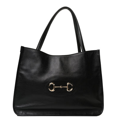 Gucci New Sakai Calfskin Lux Horsebit 1955 Tote Bag Black 1 of 14