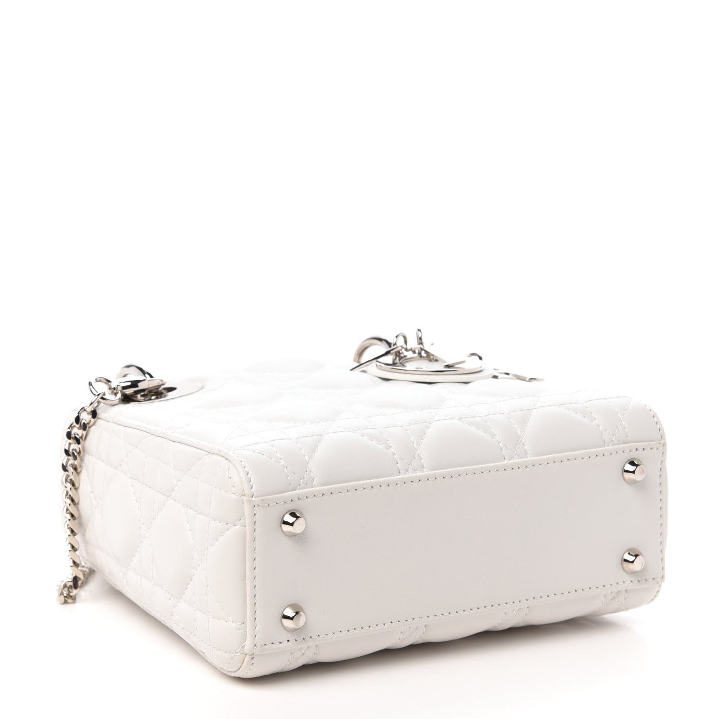 Lambskin Cannage Mini Lady Dior White