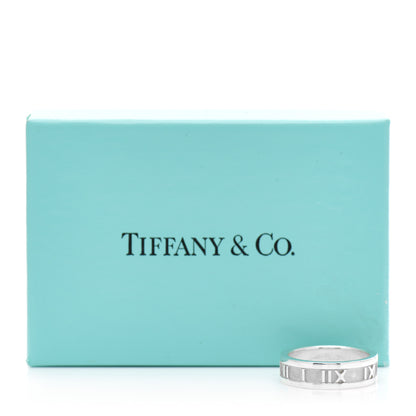 Tiffany Sterling Silver Atlas Ring 56 7.5 4 of 4