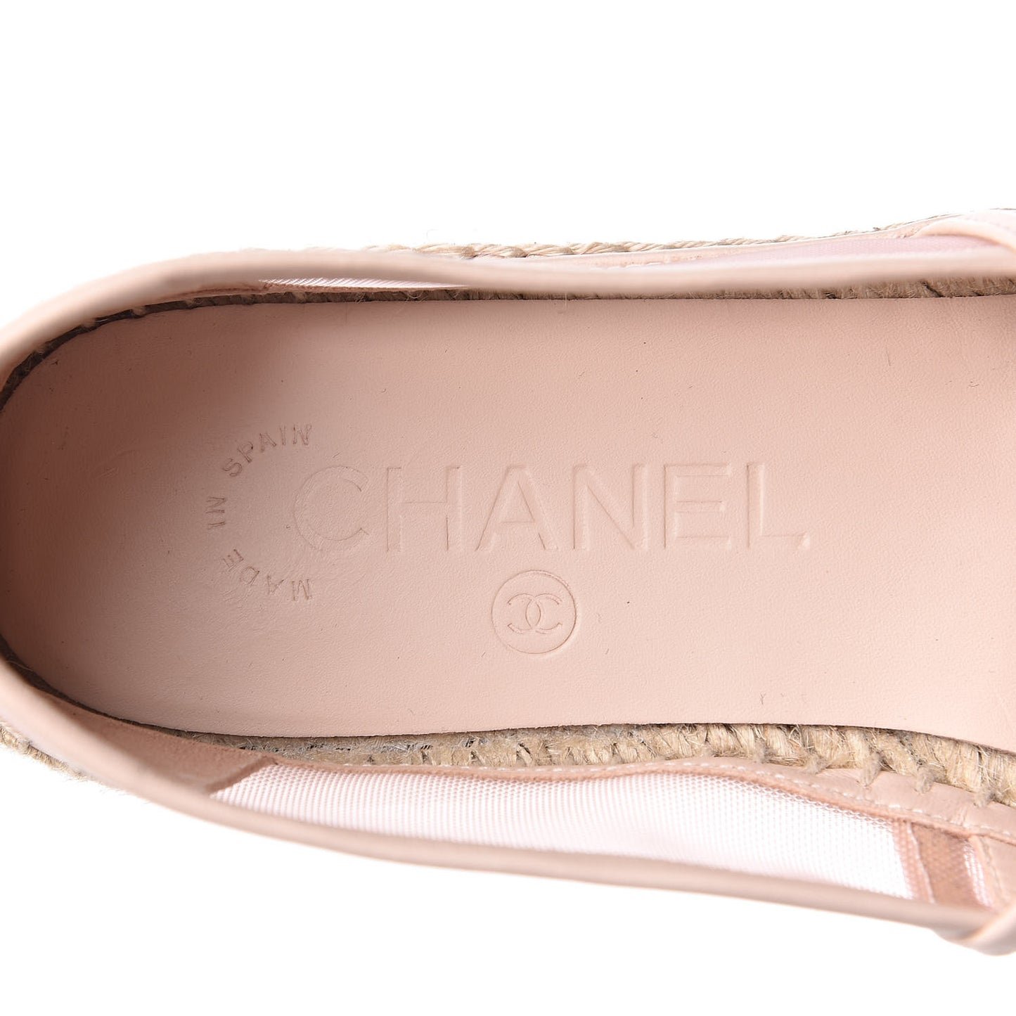 Mesh Grosgrain CC Espadrilles 36 Pink