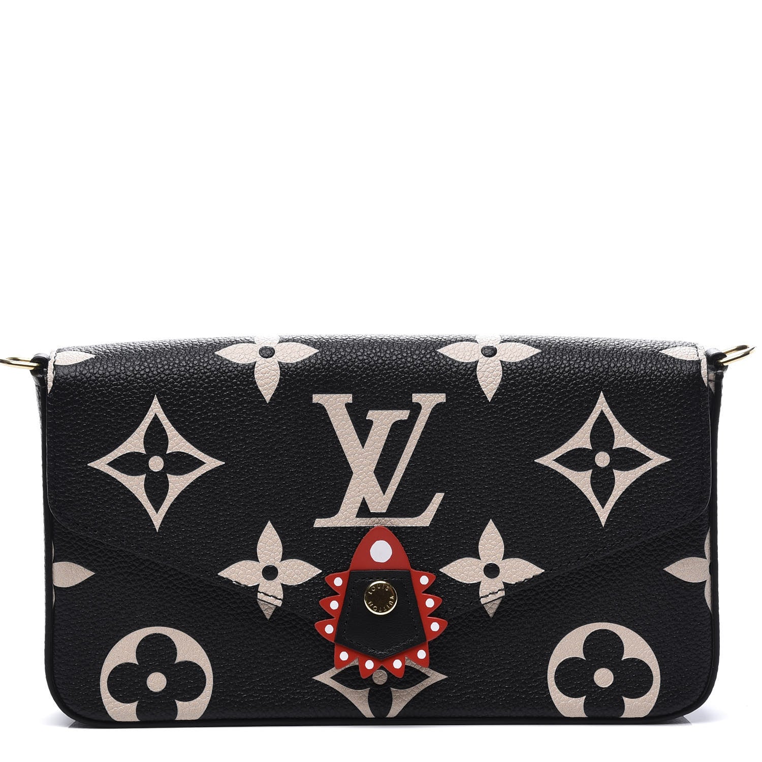 Louis Vuitton Empreinte Monogram Giant Crafty Pochette Felicie Black Creme 1 of 9