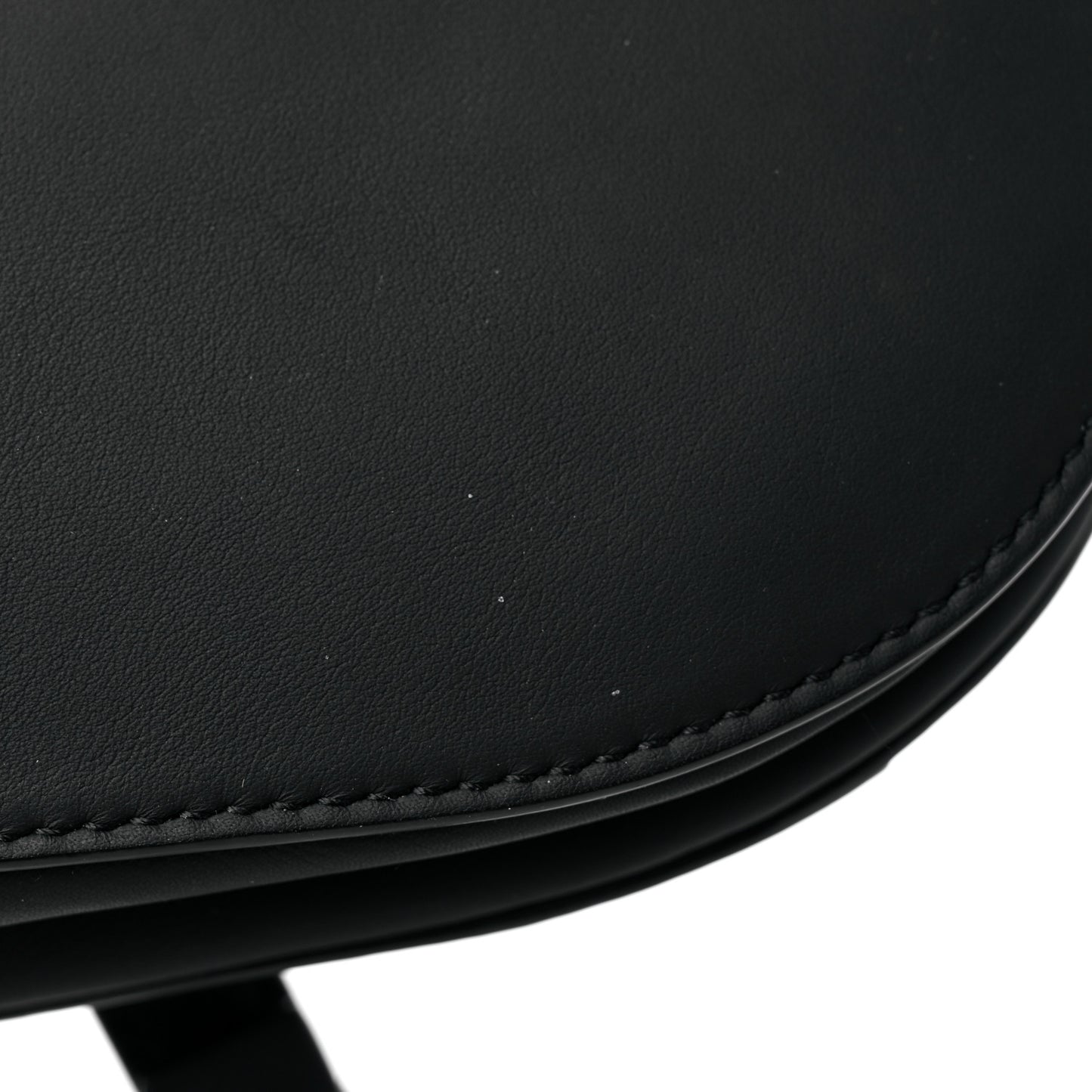 Ultra Matte Calfskin Mini Saddle Bag Black