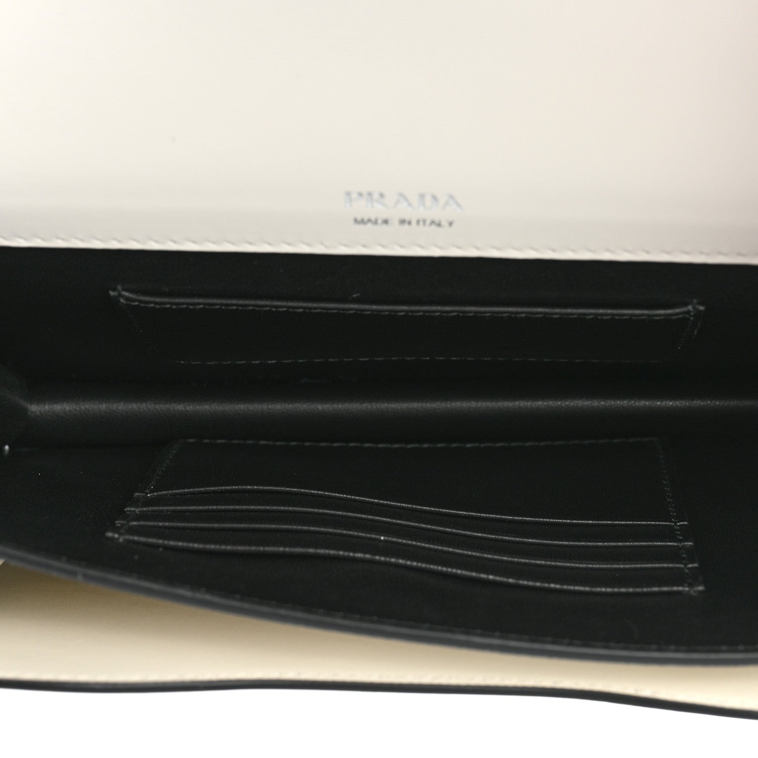 Prada Saffiano City Calfskin Mini Envelope Bag White 5 of 10
