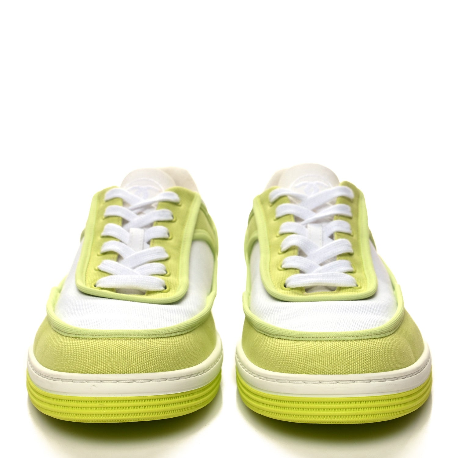 Chanel Fabric Womens Logo Sneakers 39 Green 2 of 8