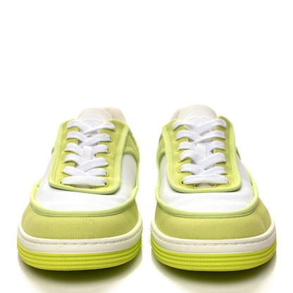 Chanel Fabric Womens Logo Sneakers 39 Green 2 of 8