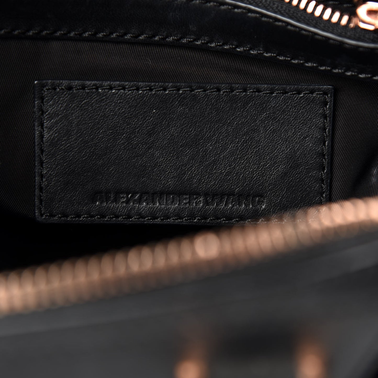 Pebbled Calfskin Mini Emile Black Rose Gold Hardware