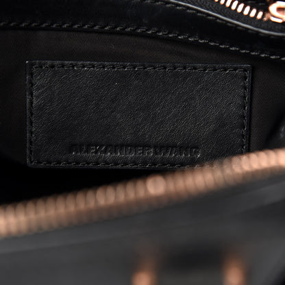 Alexander Wang Pebbled Calfskin Mini Emile Black Rose Gold Hardware 13 of 16