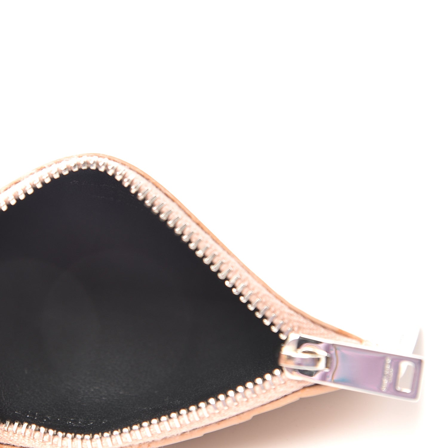 Saint Laurent Grained Calfskin 5 Fragments Zip Pouch Card Holder Nude Powder 5 of 7