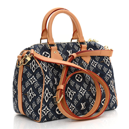 Louis Vuitton Jacquard Since 1854 Speedy Bandouliere 25 Blue 2 of 11