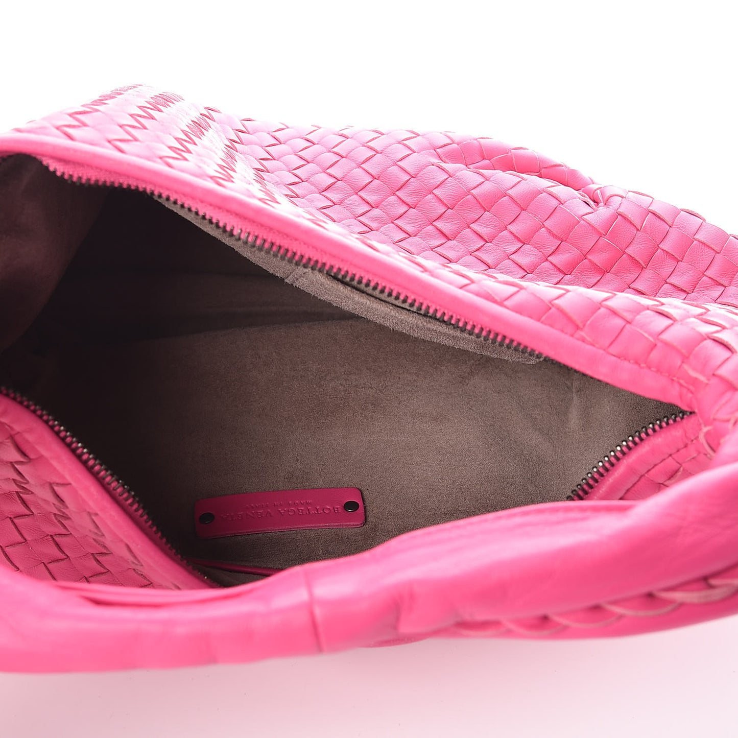 Nappa Intrecciato Medium Belly Veneta Hobo Rosa Shock
