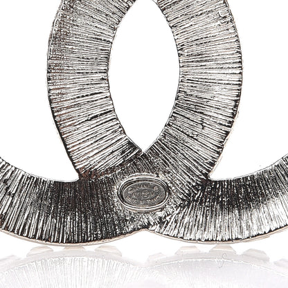 Chanel Baguette Crystal CC Brooch Silver 4 of 4