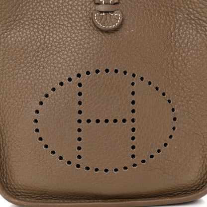 Hermes Taurillon Clemence Amazone Evelyne TPM Etoupe Bleu Indigo 8 of 12