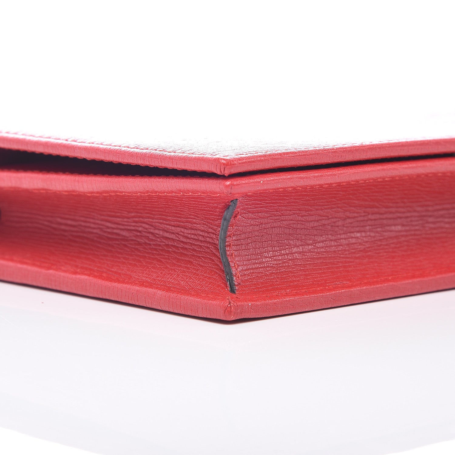 Gucci Textured Calfskin Medium Betty Chain Wallet Tabasco Red 7 of 9
