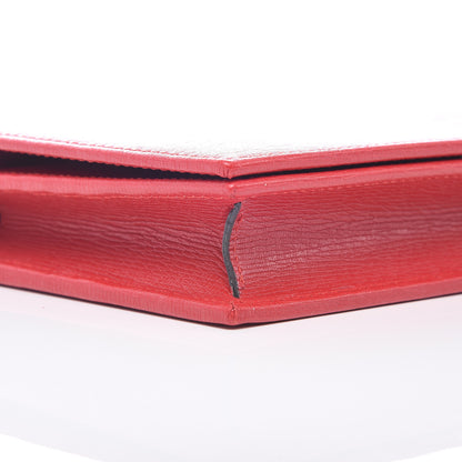 Gucci Textured Calfskin Medium Betty Chain Wallet Tabasco Red 7 of 9