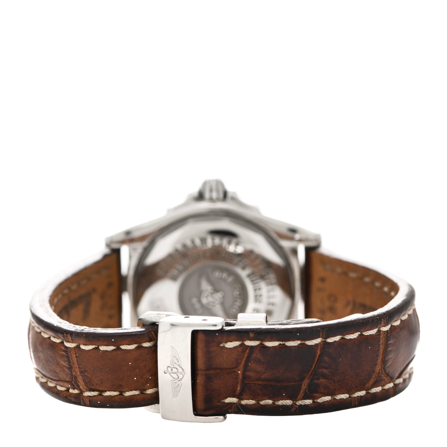 Stainless Steel Calfskin Diamond 32mm Lady Cockpit Quartz Watch Brown A71356