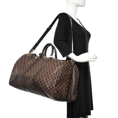Louis Vuitton Damier Ebene Keepall Bandouliere 55 2 of 11
