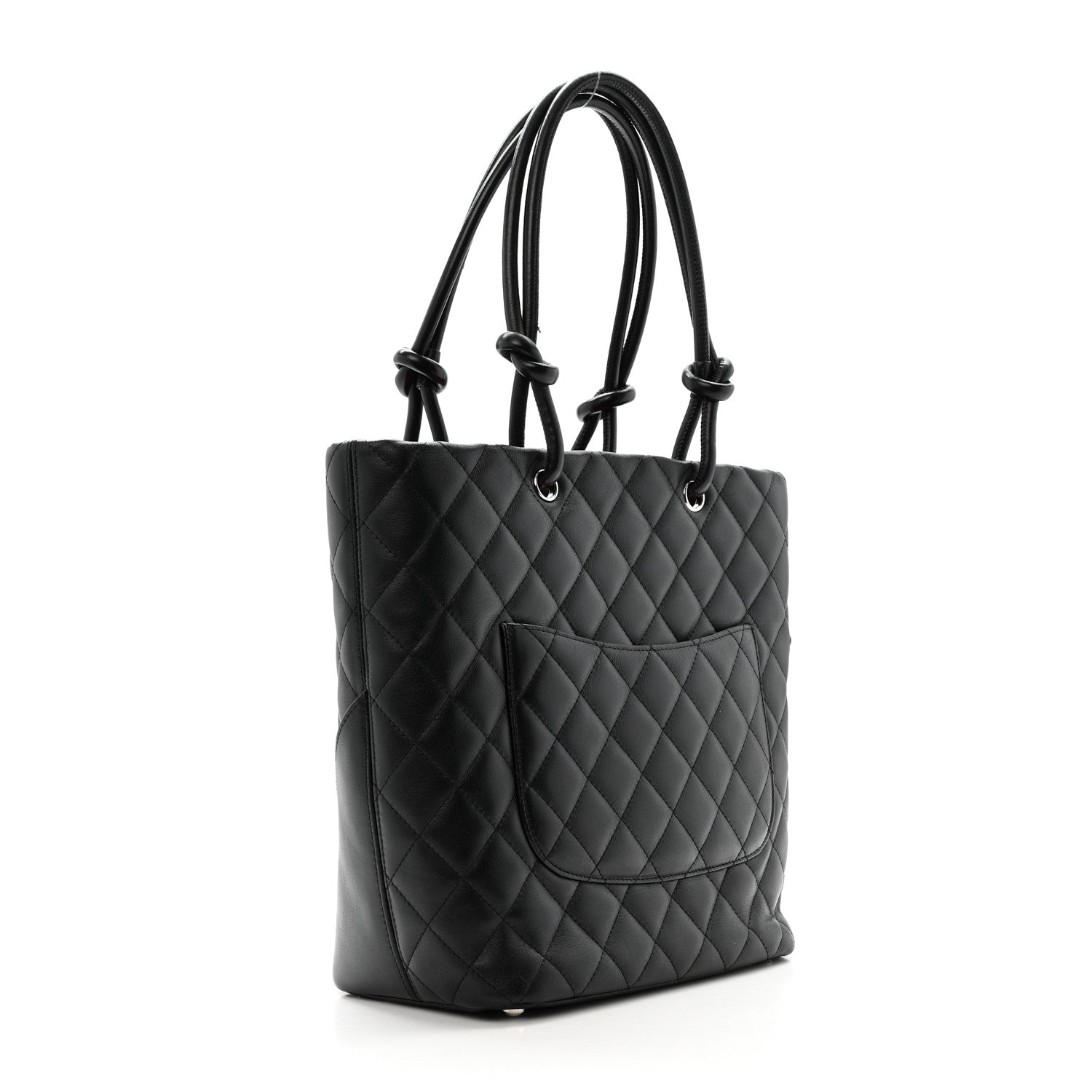 Chanel Calfskin Quilted Medium Cambon Tote Black White 3 of 15