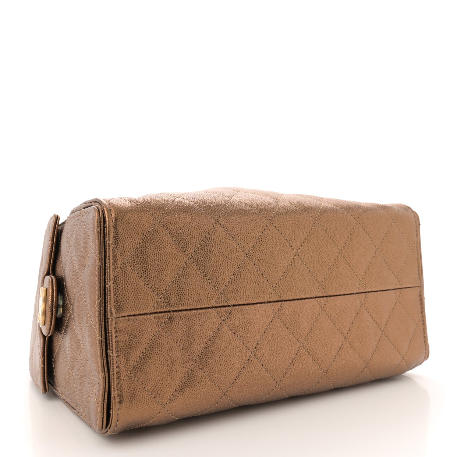 Chanel Metallic Caviar Quilted Small Chanel 25 Handbag Bronze 4 of 10