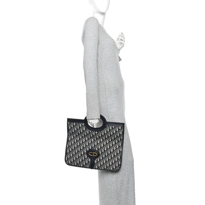 Christian Dior Oblique Fold Over Clutch Blue 2 of 11