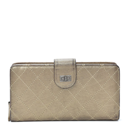 Chanel Metallic Aged Calfskin Stitched Reissue Flap Wallet Bronze 1 of 9