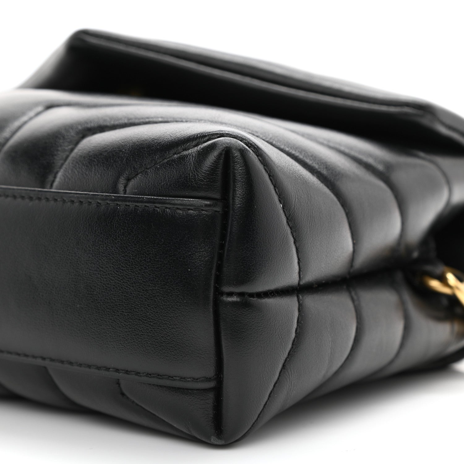 Saint Laurent Calfskin Y Quilted Monogram Toy Loulou Crossbody Bag Black 10 of 11