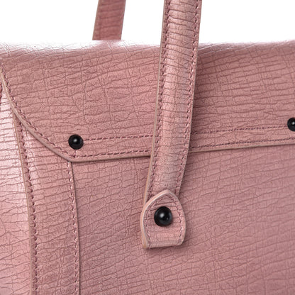 Gucci Calfskin Bamboo Bullet Satchel Carmine Rose 10 of 11
