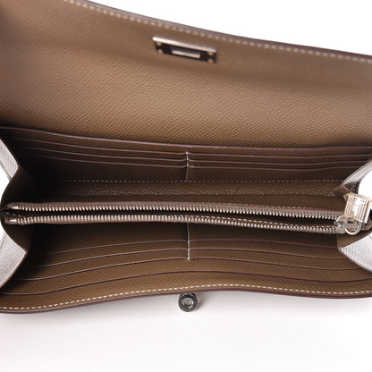 Hermes Epsom Kelly Longue Wallet Etoupe 5 of 15