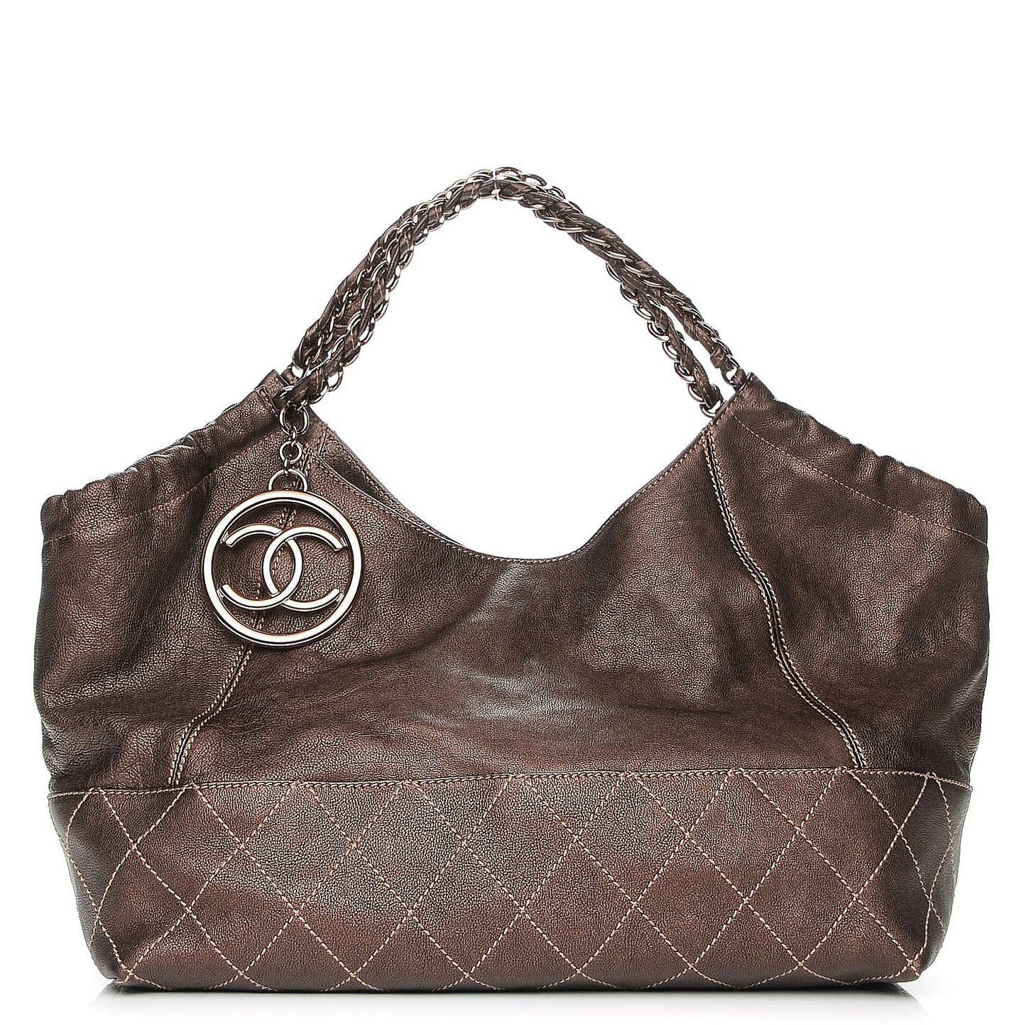 Metallic Calfskin Baby Coco Cabas Bronze