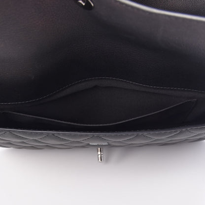 Chanel Lambskin Quilted Large Natural CC Flap Black 6 of 9