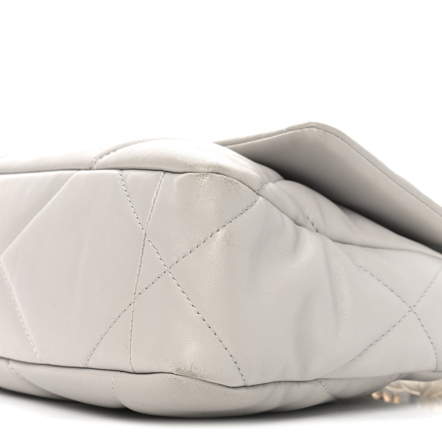 Chanel Lambskin Quilted Medium Chanel 19 Flap Grey 10 of 11