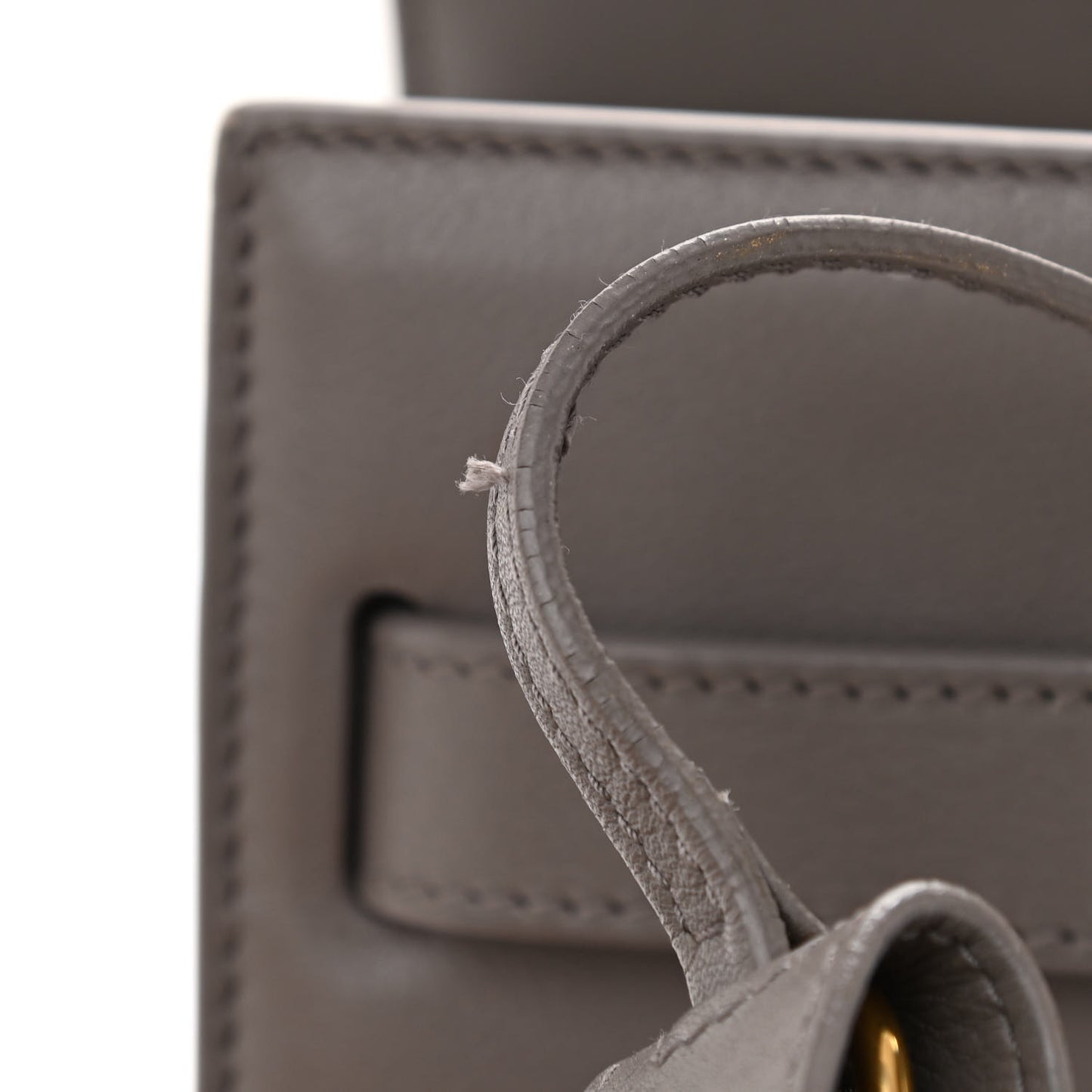 Grained Calfskin Baby Sac De Jour Fog
