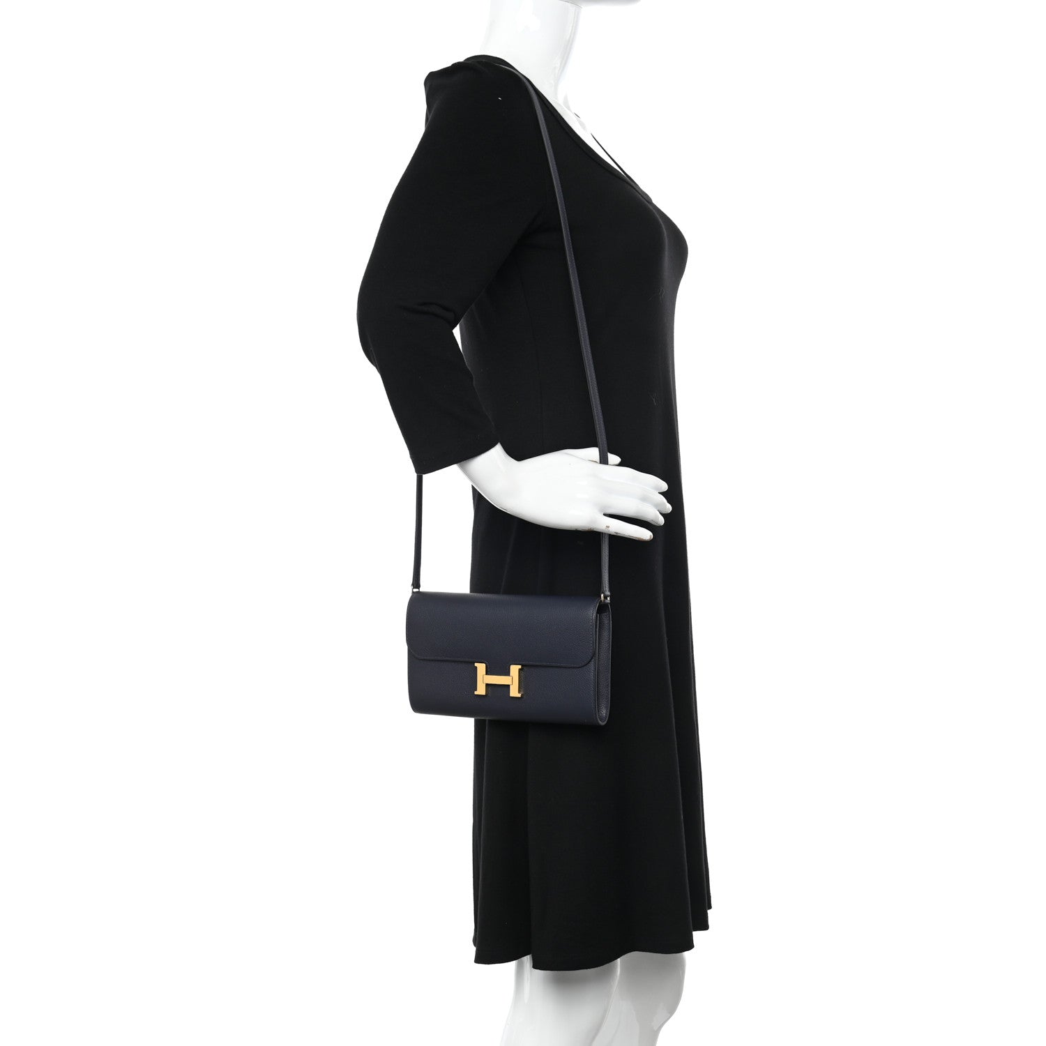 Hermes Evercolor Constance Wallet To Go Bleu Nuit 2 of 11