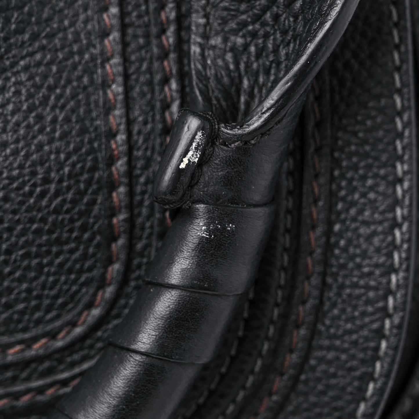 Calfskin Small Marcie Satchel Black