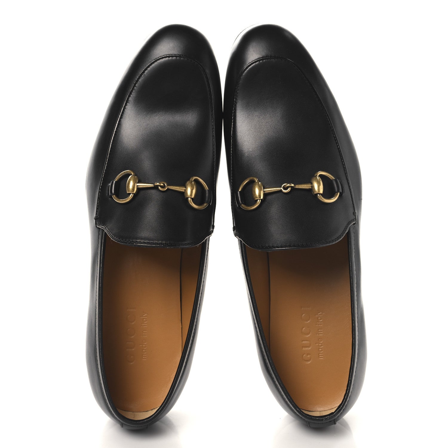 Gucci Calfskin Horsebit Mens Jordaan Loafers 7 Black 2 of 10