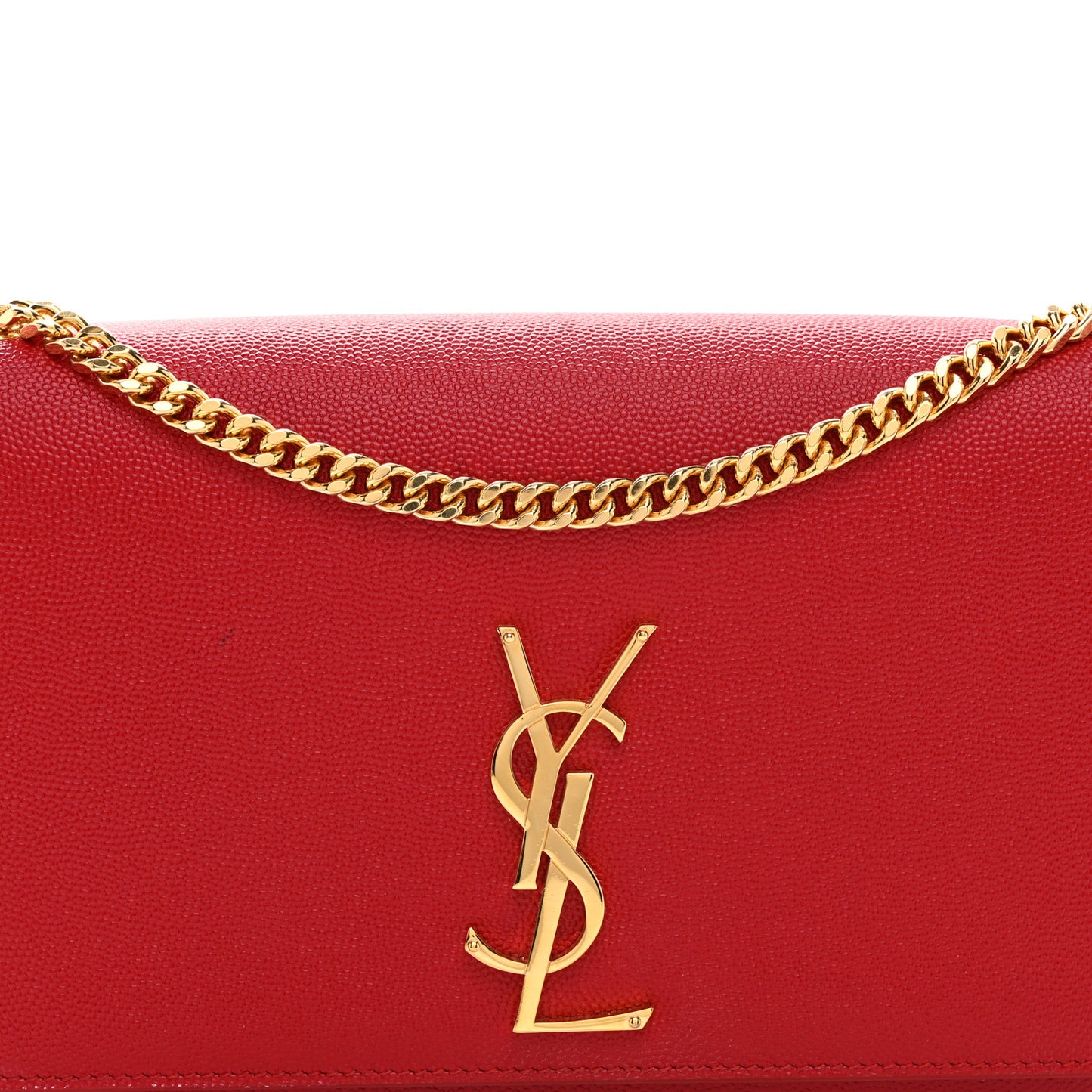 Grain De Poudre Medium Monogram Kate Satchel Red