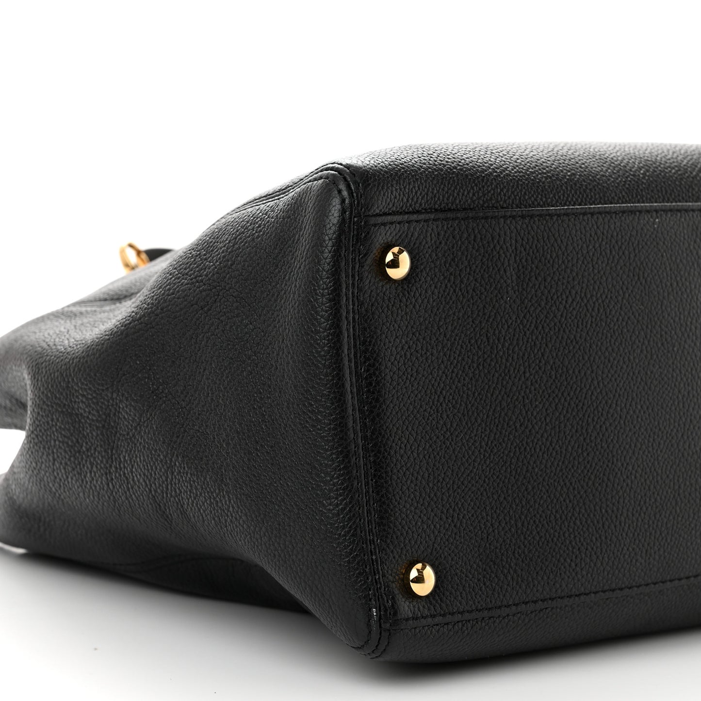 Calfskin Cerf Executive Shopper Tote Black